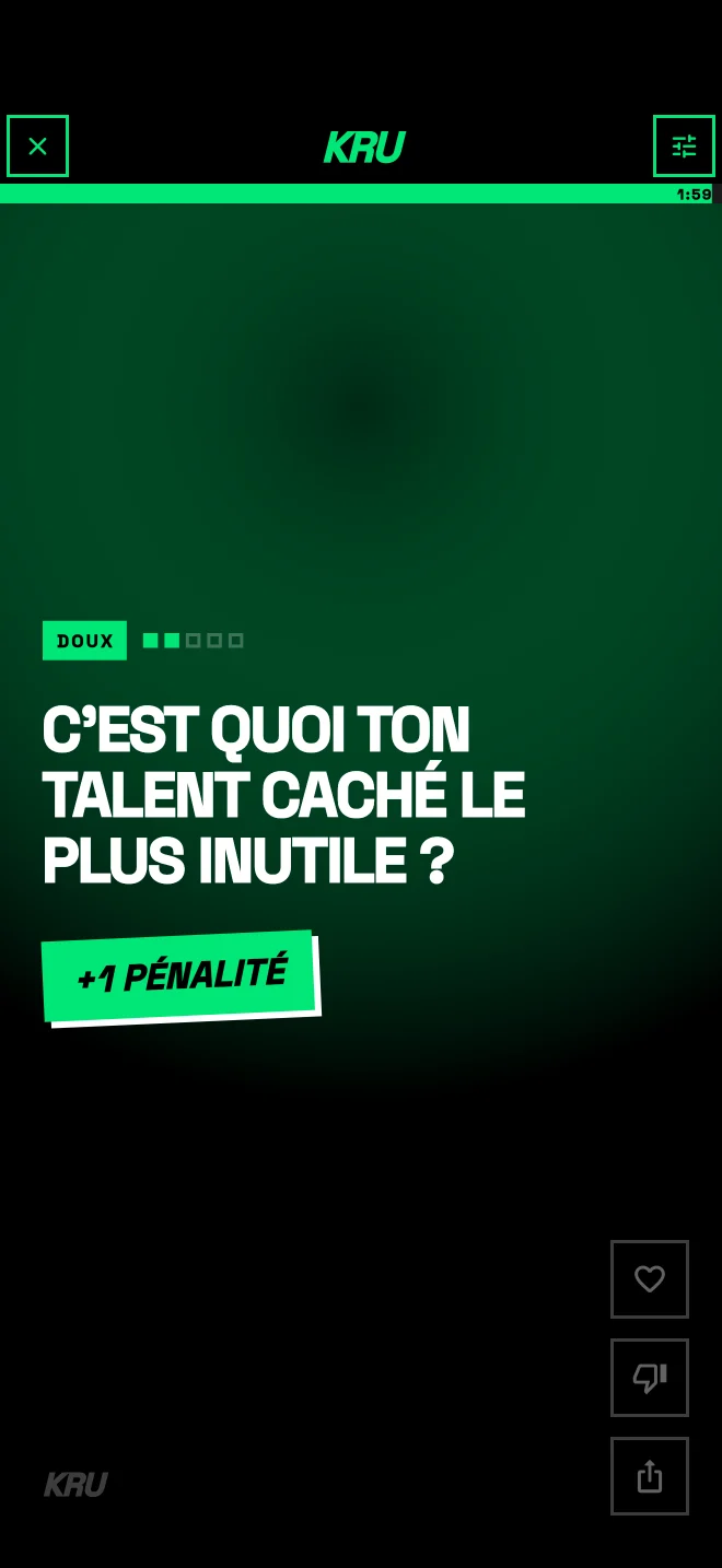 Question du pack DOUX sur un fond vert